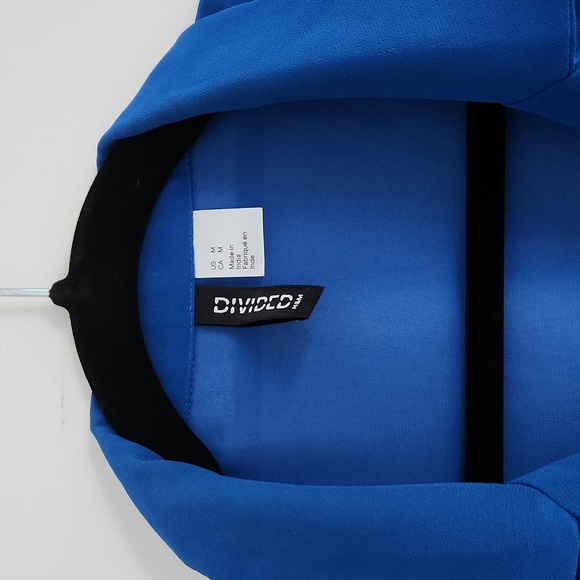 🦋H&M Divided🦋 sapphire blue sheer blouse, size M - Picture 2 of 8